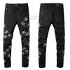 Amir-SS Mens Jean Jean Meduged recred riberers man man uxury designer Jeans Slim Fit Motorcycle Riker Denim for Men S Black Pour Hommes