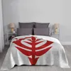 Blankets Zeon Logo Texture White Air Conditioning Soft Blanket Scifi Science Fiction Robot Mecha Anime Manga Principality Of Side