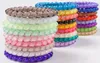 25pcs 25 couleurs 5 cm de haute qualité Téléphone Cordon de fil Gum Hair Tie Tie Filles Elastic Hair Band Rogue Cordeau Color Bracelet Stretchy3713939