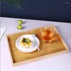 Tea Trays Coffeeware Teaware Tray Portable Plate Home Modern Wooden Food Serving Plateau En Bois And Coffee Accessories