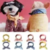 Appareils pour chiens 2pcs Scarf de compagnie mignon Decorative Impression simple Bandana Cat Bib pour chiot chaton accessoires accessoires