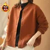 Giacche da donna più grande cappotto in velluto a quadri Autumn e inverno in stile Western Baseball Nifort Top