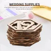 Bowls 1-20 Numbers Wood Signs Wedding Hexagon Table Number Wooden Rustic Engagement Sign