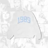 Mens Hoodies Kpop T.S 1989 2023tail The Era Tour Loose Cartoon O-Neck Cardigan Långärmad Pullover Coat Cotton Y2K Överdimensionerad Söt tröja 240412