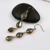 Orecchini a pennello Borosa Naturale Golden Labradorite Ambristate Water Androp Modernismo unico Teengirl Earring Anniversaries Regalo di gioielli