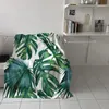 Coperte foglie classiche di palme giungla tropicale lancio verde coperta flanella calda per letti