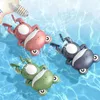 Jouets de bain bébé baignoire baignoire baignoire dessin animé grenouille nageur d'eau gibier enroulé horloge