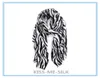 KMS czarno -biały zebra wełniany szal szalik cienki szalik szalik szalik podwójny dla kobiet 20070CM110G3984770