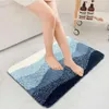 Tapijten esthetische getufte oceaangolf tapijten zacht pluche wandelen in het zeebroedt tapijt tapijt niet-slip badkamer vloer mat portier portier decor