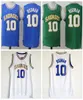 College Oklahoma Savages High School Dennis Rodman Basketball Jersey 10 Men University M Color Green Blue White for Sport Fan Shirt Bene/High1325999