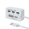 2024 High Speed ​​Mini USB Hub 30 Multi Hub med kortläsare och 3 portar USB -splitter för bärbar dator kompatibel med MS/SD/M2/TF -kortläsare