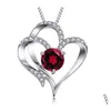 Colliers pendants Collier de coeur double exquis