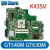 Moderboard Notebook K43SV Mainboard för ASUS K43SJ K43SC K43SM K43S Laptop Motherboard GT520M GT540M GT630M Rev: 2.0/2.2/3.0/4.1 Huvudkort