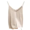 Tanques femininos Camis 2024 Summer Camisole Slim Vest Y Women Women Sleeveless V-Grey Tank Tops Feminino Black Solid/Branco Coreano Y2 OT5E8