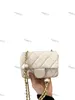 7A Designer Mini Classic Flap Bag Quilted Leather Crush Pearl Gold Ball Metal Hårdvara Justerbar Matelasse Chain Crossbody Shoulder Bag