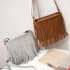 Bag 2024 Women PU Leather Crossbody Solid Color Boho Hippie Phone Gypsy Bohemian Long Fringe Female Shoulder