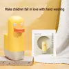 Dispensador de jabón líquido Sensor automático Touchless Linda espuma de pato Cargo USB Smart Hand desinfectante para niños Uso