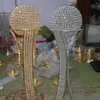 Dekoratif Tabaklar Zarif Modern Düğün Masa Dekorasyon Centerpieces Evlilik için Yuvarlak Kristal Top ile Kullanıldı