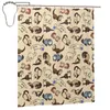 Duschvorhänge entzückender Frettchen -Muster Vorhang für Badehörer Personalisiertes lustiges Badeset mit Eisenhaken Home Decor Geschenk 60x72in