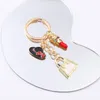 Keychains Pretty Bag Lipstick Hat Pearl Necklace Lovely Accessories Nyckelringar för kvinnor Girls Friendship Gift Handgjorda smycken