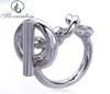 Slovecabin 2017 Francia Joyería popular 925 Anillo de cadena de cuerda de plata esterlina para mujeres anillo de boda de bloqueo rotativo S1816225684