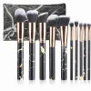 Spazzole per trucco in marmo da 10 pezzi di Shadow Professional Impostare Soft Foundation Powder Honeseshadow Brush Beauty Marble Make Up Tools with Cilindro