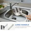 Spoons Stainless Steel Ladle Water Soup Scoop With Long Handle Thicken Bathing Kitchen Ladles Bathroom Hair Washing Wooden Spoon