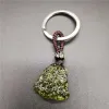 Anneaux Vente chaude A ++ Natural Moldavite Green Aerolites Crystal Stone Keychain Energy apotropaic4g6g / lot + livraison gratuite