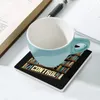 Tavolino non ho alcun controllo del controllo del lettura amante dei lettori di ceramica coaster in ceramica (quadrato)