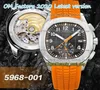 OMF 2020 Super Version Sport Watches 5968A001 Gradienter Dial ETA 7750 Ch 28520 Chronograph Automatic 5968 Herr Watch Steel Case 7803482