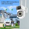 IP -kameror 2.4G/5G HD 8MP PTZ WiFi Camera Fyra skärmar i full färg Night Vision Security Human Detection Audio Tracking Surveillance Cameras 24413