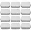 Bowls Metal Containers-12 Pack Mini Portable Box Containers For Drawing Pin Bead Earring Jewelry Storage