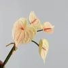 Fiori decorativi artificiale tocco reale simulazione di simulazione anthurium bouquet tavolo da casa composizione fiore ornamenti decorazioni