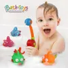Toys da bagno 8pcs/12 pezzi giocattoli da bagno Giochi di pesca per bambini simpatici animali da bagno per animali da bagno per ragazzi regali di compleanno femminile 240413