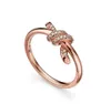 925 Sterling Silver Knot Butterfly Ring Woman Placing 18K Rose Gold Luxury Fashion Wedding Gift 2207267616964