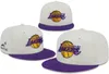 Amerikan Basketbol "Lakers" Snapback Hats Teams Lüks Tasarımcı Finalleri Şampiyonlar Soyunma Odası Casquette Sports Hat Strapack Snap Sırt Ayarlanabilir Kap A8