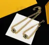 Jóias Jóias Designer Pescoço para masculino Bracelets de clipe de orelha Mulheres Brincos de pingente de ouro de luxo de luxo Link de esmalte B1012595