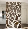 Avtagbar 3D DIY -spegelvägg klistermärken träd sovrum vardagsrum dekoration tv bakgrund väggdekor akryl klistermärken spegel pasta 29822670