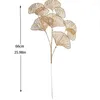 Fiori decorativi dorati artificiali ginkgo foglie false foglie di