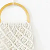 Gobelin macrame Wall wiszący gobelin bohemian w stylu bawełniany tkanie rąk do dekoracji kwiatów salon sypialnia dekoracja domu