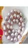 Einzigartige Perlen Juwelengeschäft weiß rosa Lavendel Schwarz Süßwasserperlen Halskette Fein Schmuck Frauen Geschenk8015404