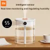 Bevochtigers Xiaomi 2l grote luchtbevochtiger USB Air Purifying Mist Maker met luchtvochtigheid Monitoring Display Visuele watertank Stille Fogger