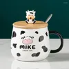 Mugs Large Capacity Cartoon Ceramic Cup Cute Cow Mug Creative Office Coffee Milk For Home