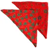 Dog Apparel Bandanas Большой домашний шарф бандана для хлопковой рождественской елочной елки аксессуары для кошек