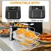 Cuisine Storage Air Fryer Rack Déshydrator Toast Food Food Grill Multi-couches Fine Mesh Accessoires en acier inoxydable et en acier inoxydable