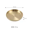 Borden Creative Bottom Bottom Barbecue Roestvrijstalen snackplaat Goud Western Style Steak Dessert Round Dish met handvat