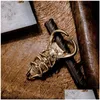 مفاتيح مفاتيح Lanyards Stag Beetle Bottle Bottle Pendant Bendant Bendant Key Chair EDC Charm Gothic and Punk Accessory Men Gift Bost Husb Dh7ed