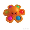 Dekompressionsleksak fidget leksaker Autism Stress Relief Silicone Interactive Octopus Change Faces Spinner Push Bubble Fidget Toy for Spinners