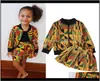 Vêtements Girls African Bohemia Tenues Enfants Imprimez des couches à fermeture éclair 2PCSSET Spring automne