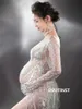 Горничные платья Dvotinst Women Photography Props Перспективные блокновые платья по беременности